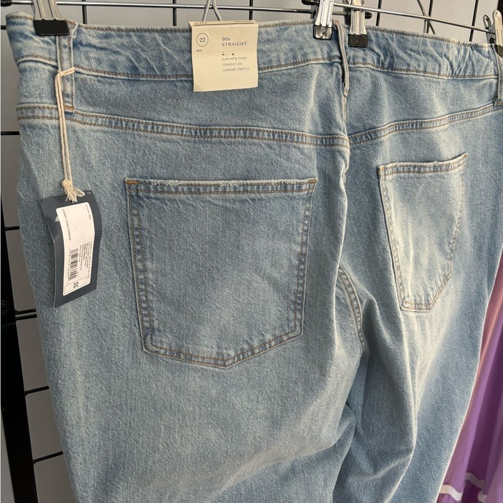 Universal Thread High Rise 90s Straight Leg Rhinestone Jeans NWT - Picture 10 of 14